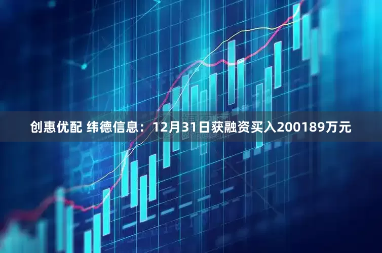 创惠优配 纬德信息：12月31日获融资买入200189万元